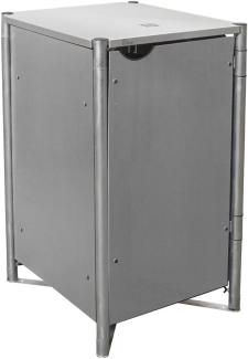 Hide Metall Mülltonnenbox für 1 Mülltonne 120 Liter | Grau | 64x61x115 cm