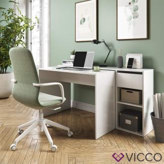 Vicco 'Ben' Schreibtisch, Weiß, ausziehbar
