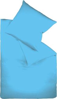 Fleuresse Mako-Satin-Bettwäsche colours meeresblau 6072 Größe 155x220 cm