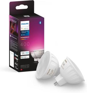 Philips Hue White& Col. Amb. MR16 LED Lampe Doppelpack 2x400lm
