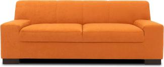 DOMO Collection Norma Sofa , 2-Sitzer Couch , 2er Garnitur, 194x85x74 cm , Stoff orange gelb