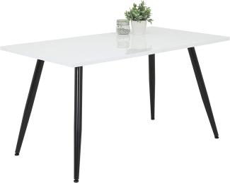 Apollo Anika Tisch, Holz, Weiß, 140x80cm