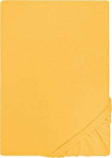 Castell Jersey-Stretch Spannbettlaken 180x200 cm - 200x200 cm Gelb