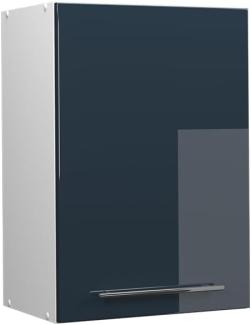 Vicco Hängeschrank Fame-Line, Dunkelblau Hochglanz/Weiß, 50 cm