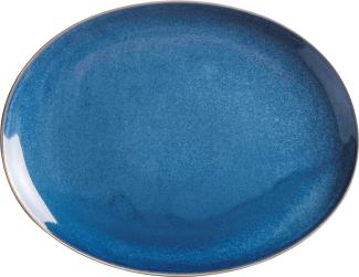 Platte oval 32 cm Homestyle Atlantic Blue Kahla Servierplatte - Mikrowelle geeignet, Spülmaschinenfest