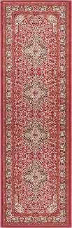 Orientalischer Kurzflor Teppich Skazar Isfahan Orientrot - 80x250x0,9cm