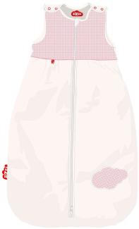 4 Jahreszeiten Kinderschlafsack in 3 Größen & vielen süßen Designs - Atmungsaktiver Schlafsack für einen erholsamen Schlaf mit Zizzz (90cm (6-24 M), Vichy pink)