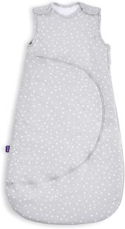 SnüzPouch Baby Schlafsack, 2. 5 Tog – Weißer Stern Design - 100% Baumwolle, mit Reißverschluss für einfaches Windelwechseln, Maschinenwaschbar, 0-6 Monate