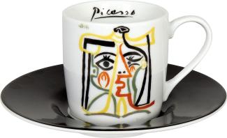 Könitz Espressotasse mit Untertasse Picasso - Jaqueline with hat, Kaffeetasse, Espressobecher, Porzellan, 85 ml, 11 5 053 2578