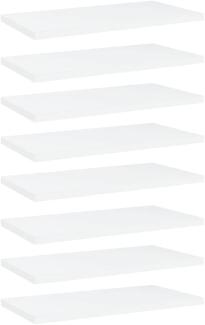 vidaXL Bücherregal-Bretter 8 Stk. Weiß 40x20x1,5 cm Spanplatte