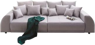 Bigsofa Violetta Grau 310x135 cm abgesteppt inklusive 12 Kissen Big-Sofa