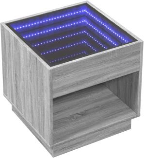 Couchtisch mit Infinity-LED Grau Sonoma 50x50x50 cm 847656