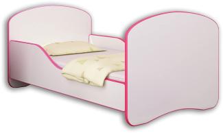 Jugendbett Kinderbett mit einer Schublade und Matratze Weiß ACMA I 140 160 180 (180x80 cm, Rosa)