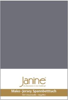 Janine Mako Jersey Spannbetttuch Bettlaken 90 x 190 cm - 100 x 200 cm OVP 5007 48 opalgrau