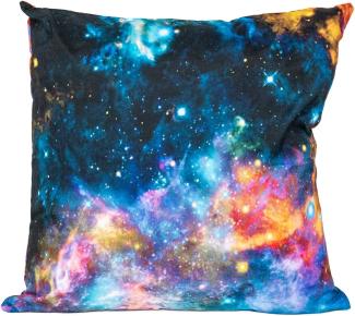 cosey Kissenbezug 45x45, Kissenhülle mit Motiv für Dekokissen, Sofakissen – Verschiedene Motive Polyester D11 Galaxy Bunt