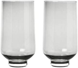 Blomus FLOW Set 2 Trinkgläser, Wasserglas, Trinkglas, Glas farbig, smoke, 400 ml, 63919