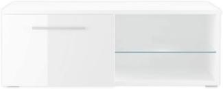 Selsey Tenus Single – TV-Board / TV-Lowboard / Fernsehschrank, weiß, 100 x 40 x 34 cm