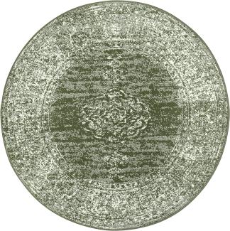 Kurzflor Teppich Méridional Grün - 160 cm Durchmesser