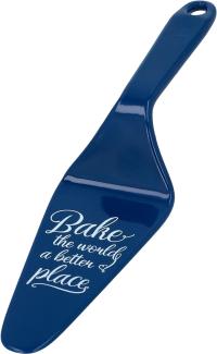 Birkmann Tortenheber Colour Splash, Kuchenheber, Backzubehör, mit Spruch, Kunststoff, blau, 26 cm, 429772
