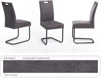 6x Schwingstuhl Kato Griff Gestell schwarz Esszimmerstuhl Küchenstuhl Arizona 4414 Castle Rock