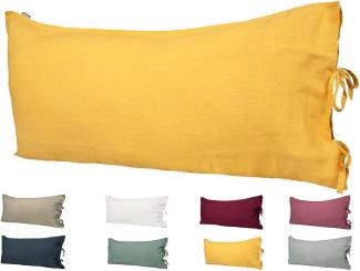 Kissenbezug ca. 40x80 cm zitronen-gelb 100% Leinen beties "Leinen"