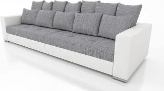 Modernes Big Sofa Wohnlandschaft Sofa Couch Jumbo XXL 1 - Weiß - Hellgrau