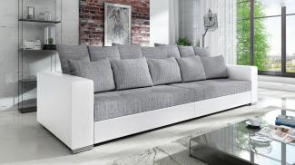 Modernes Big Sofa Wohnlandschaft Sofa Couch Jumbo XXL 1 - Weiß - Hellgrau