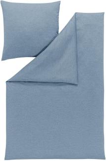 Estella Mako Interlock Jersey Bettwäsche Uni Takoma | Kissenbezug einzeln 40x40 cm | taube