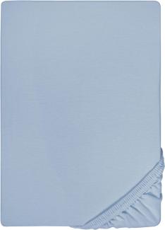 biberna Feinjersey-Spannbetttuch 0077144 eisblau 1x 180x200 cm - 200x200 cm
