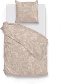 Zo! Home Cotton Bettwäsche 155x220 Paisley di Lino Sandy beige natur meliert