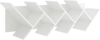 FMD Möbel - BÜCHEN 2 - Wandregal - melaminharzbeschichtete Spanplatte - weiß - 127,5 x 38,5 x 25,5cm