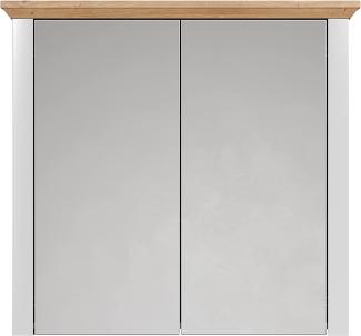 Badezimmer Spiegelschrank Landside in grau und Eiche 78 cm