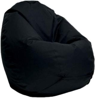 Bruni Sitzsack Classico L in Schwarz – XL Sitzsack mit Innensack zum Lesen, Abnehmbarer Bezug, lebensmittelechte EPS-Perlen als Bean-Bag-Füllung, aus Deutschland