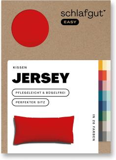 Schlafgut Kissenbezug EASY Jersey | Kissenbezug einzeln 40x80 cm | red-deep
