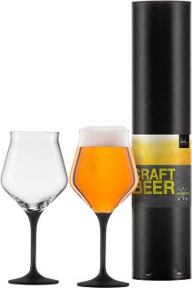 Eisch Craft Beer Kelch 2er Set Craft Beer Experts Black, Bierglas, Kristallglas, Schwarz, 435 ml, 30020312