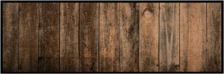 Kurzflor Küchenläufer Wild Wood Braun Grau 50x150 cm