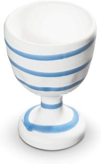 Blaugeflammt, Eierbecher (Höhe 7,5 cm) - Gmundner Keramik Eierbecher - Mikrowelle geeignet, Spülmaschinenfest