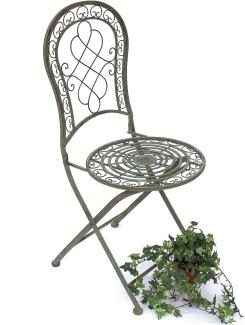 DanDiBo Gartenstuhl Metall Malega Patina 12185 Metallstuhl Stuhl Garten Vintage Eisen Nostalgie Eisenstuhl Antik
