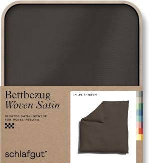 Schlafgut Woven Satin Bettwäsche | Bettbezug einzeln 200x200 cm | sand-deep