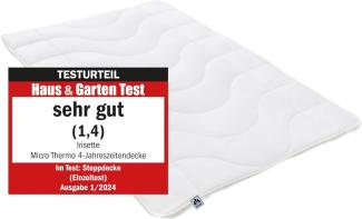 Irisette Micro Thermo Sommerdecke, leichte Bettdecke für den Sommer mit Bezug aus softer Microfaser, 220 x 240 cm, Öko Tex zertifiziert, produziert nach deutschem Qualitätsstandard