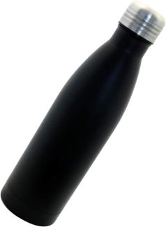 Thermosflasche Edelstahl schwarz 0,5 Ltr. als Trinkflasche
