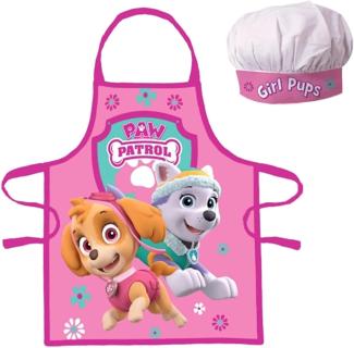 Paw Patrol Skye & Everest Girl Pups 2 tlg. Mädchen Küchen-Set Kochschürze & Kochmütze
