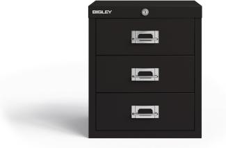 Bisley MultiDrawer™, 12er Serie, abschließbar, 3 Schubladen à H 87 mm, DIN A4, Farbe: schwarz