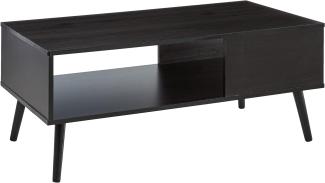 Furinno Mid Century Style Coffee Table with Wood Legs, Engineered, Espresso, 50. 01 (D) x 100 (W) x 45. 01 (H) cm