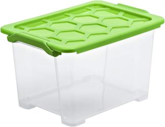 Rotho Aufbewahrungsbox EVO Safe inkl. Deckel 15 l Grün Kunststoffbox