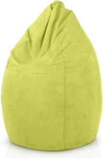 Green Bean© Sitzsack mit Rückenlehne "Drop" 60x60x90cm - Indoor Sitzkissen 220L Füllung - Bean Bag Lounge Chair Sitzhocker Grün