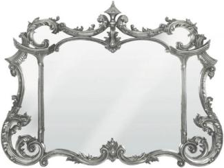Casa Padrino Barock Spiegel Antik Silber 129 x H. 99 cm - Prunkvoller Wandspiegel im Barockstil - Antik Stil Garderoben Spiegel - Barock Interior - Handgefertigte Barock Möbel