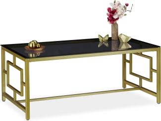 Couchtisch Glas Schwarz & Gold 10026797