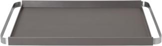 Blomus Tablett PEGOS rechteckig Warm Gray, Serviertablett, Kellnertablett, Kunststoff, Edelstahl, Silikon, 50 x 32 cm, 64135