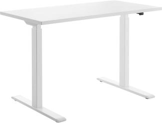 Topstar E-Table Höhenverstellbarer Schreibtisch, Holz, Weiss/Weiss, 120x60